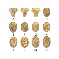 Bolo Cuoio Placca Smaltata