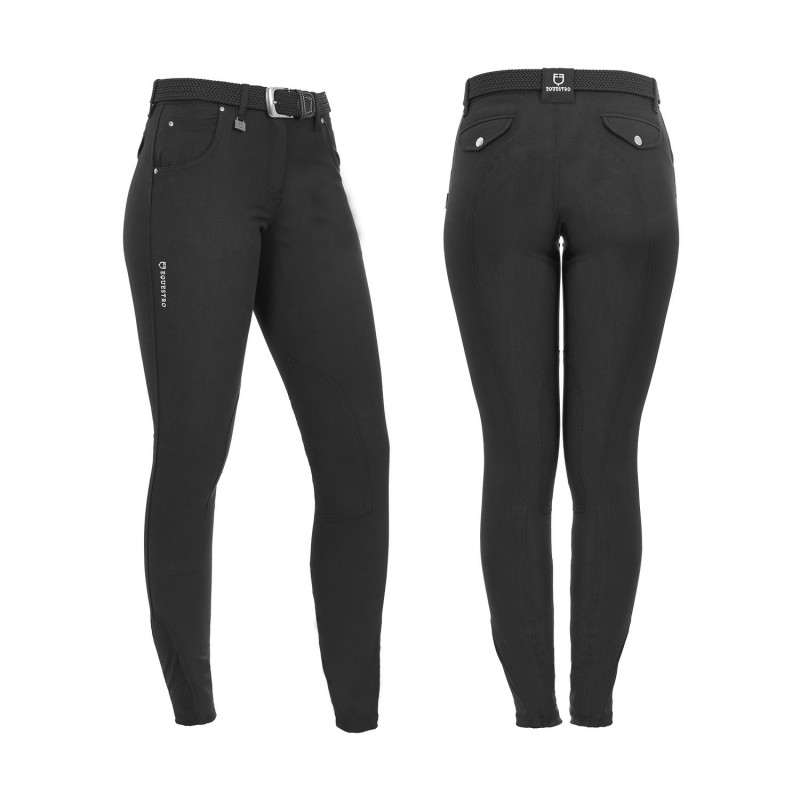 Pantaloni Donna Modello Race In Cotone Elasticizzato